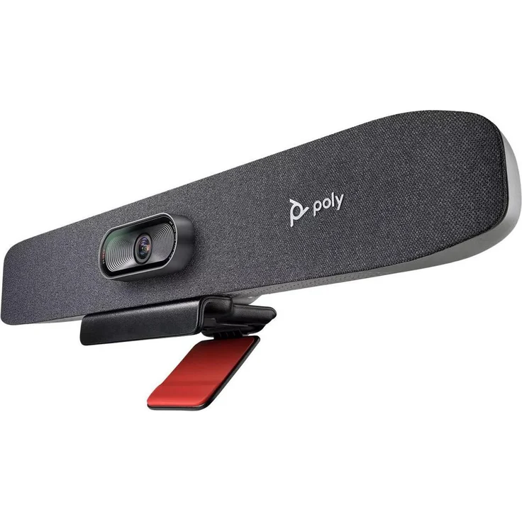 Poly Studio R30 USB-Videostreifen, 4K Ultra HD Webcam mit 120° Weitwinkel, Grau