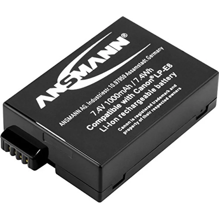 ANSMANN Li-Ion Akku A-Can LP E8 7 4V - Typ 1000mAh - Leistungsstarke Akkubatterie für Foto Digitalkameras - der perfekte Ersatzakku für Canon Digicam uvm. – Bild 2