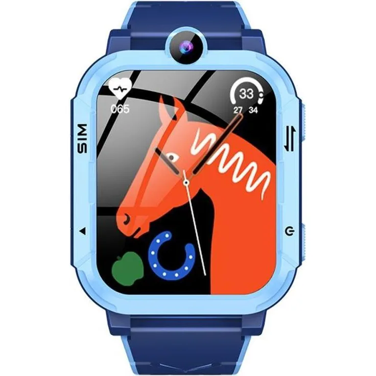 Blackview Z20, Montre Connectée pour enfant mit 1,83" AMOLED-Touchscreen, 4G Unterstützung, Videoanrufe, GPS-Tracking, IP68, Blau