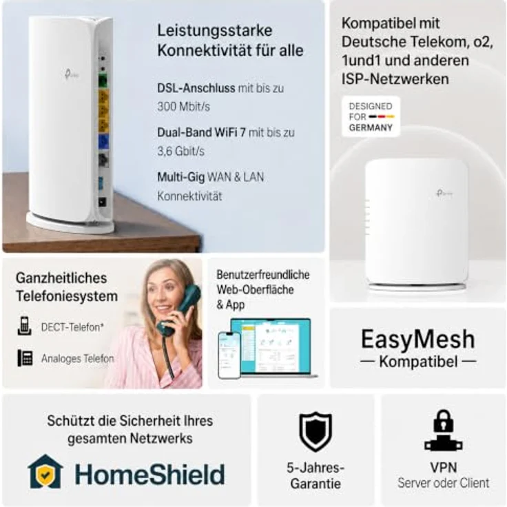 TP-Link TP-LinkBox 7, DSL-Router mit Wi-Fi 7 bis zu 3,6 GBit/s, VDSL Super-Vectoring, 2,5 Gbit/s Multi-Gig-Konnektivität, umfangreiche Telefoniefunktionen – Bild 3