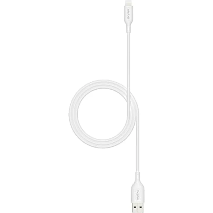 Mophie essentials USB-Kabel Lightning (M) zu USB (M), 1 m, USB Power Delivery (12W), weiß – Bild 1