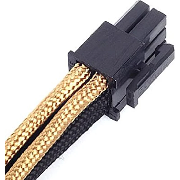 SilverStone SST-PP07-IDE6BG - Netzteil-Verlängerungskable 25cm 6pin auf PCI-E 6pin, schwarz-gold - Preisvergleich – Bild 5