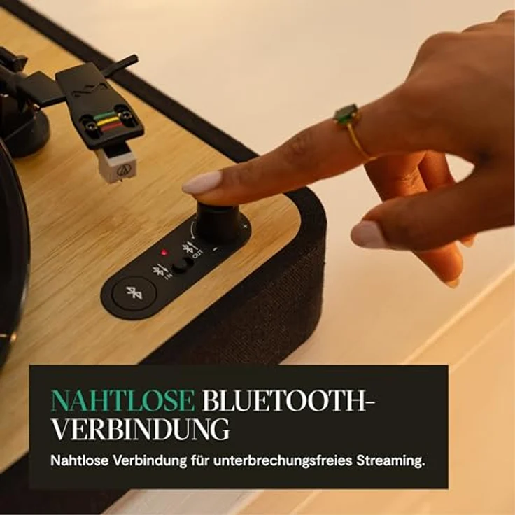 House of Marley Revolution Plattenspieler Bluetooth, nachhaltiger Vinyl Player mit 33/45/78 U/min, Dust Cover und einfacher Einrichtung – Bild 3