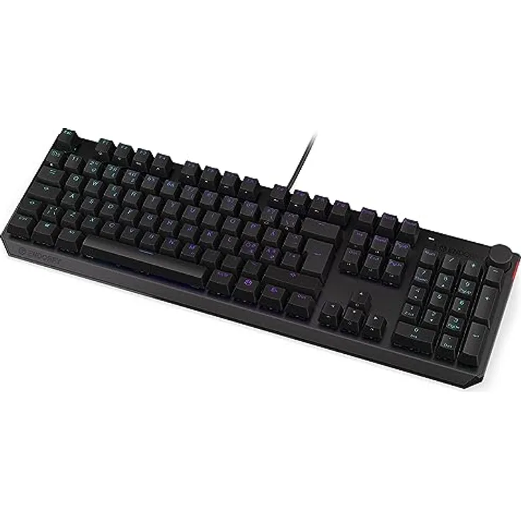 ENDORFY Thock NO Red, Kailh Red linear switches, Full Size Mechanical Keyboard, Nordic Layout, PBT keycaps, Volume Control knob | EY5B010