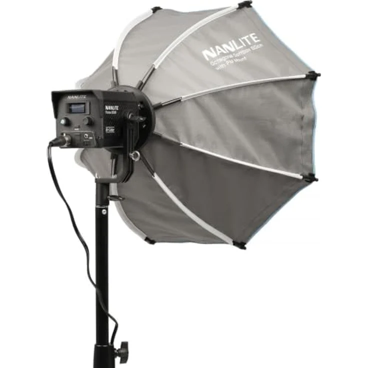 Nanlite SB-FMM-O-60 Oktagonal-Softbox 60 cm, FMM-Bajonettanschluss, inklusive Standard- und Lite-Diffusor, Stoffwabe und Schutztasche – Bild 2