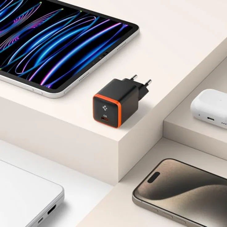 Spigen 30W USB-C auf Mini Adapter - Schnellladegerät mit Samsung PPS für iPhone & Android & iPad & MacBook Type-C EE301 Black – Bild 4