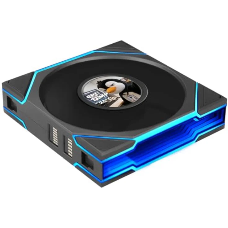 Lian Li UNI FAN TL LCD FLEX Wireless Lüfter, 120mm, ARGB-Beleuchtung, 1,8-Zoll-LCD, 3er-Pack mit Controller, schwarz – Bild 5