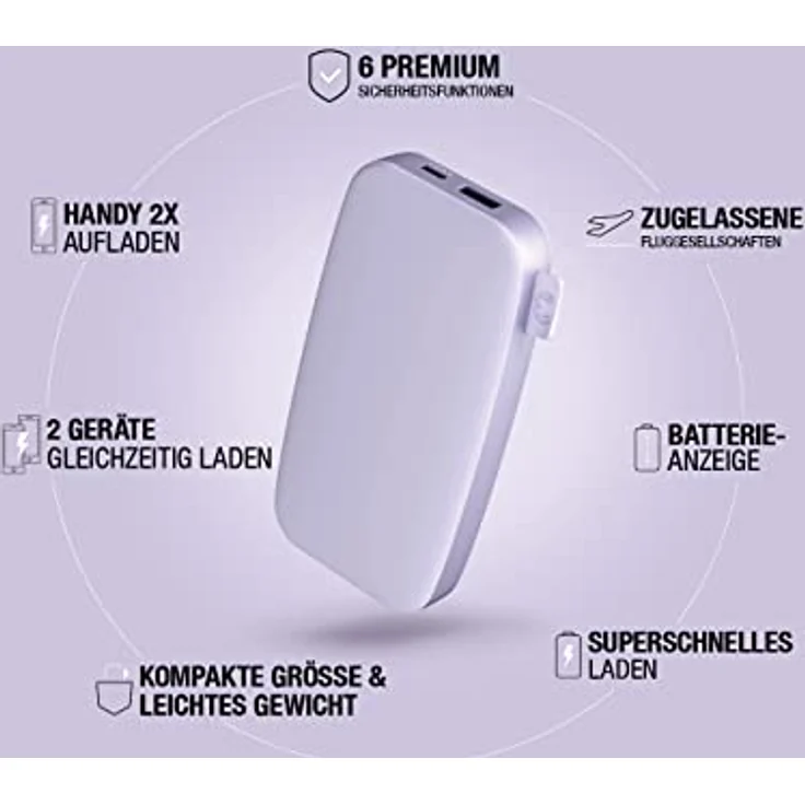 Powerbank 12000 mAh USB-C - Fast Charging - Storm Grey – Bild 2