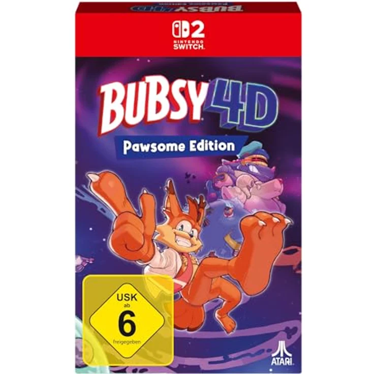 ATARI SW2 BUBSY 4D PAWSOME EDITION - Download-Code für Nintendo Switch 2, inkl. Poster, Handbuch und Artbook – Bild 1