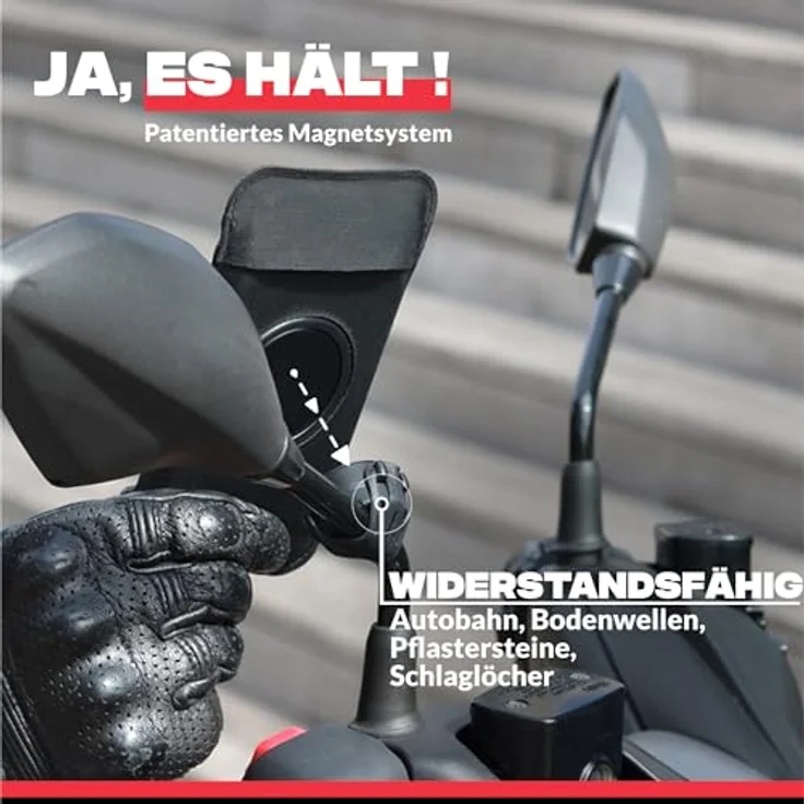 Shapeheart Smartphone-Halterung, magnetisch, für Scooter, Telefon M bis 15 cm – Bild 3