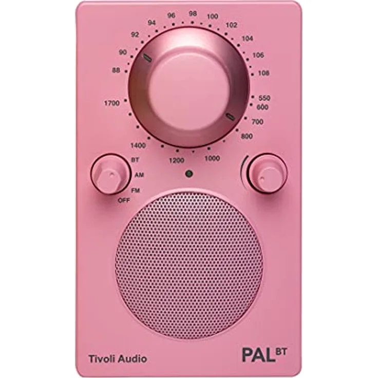 Tivoli Audio PAL BT Tragbares Bluetooth FM/AM Radio (Rosa) mit 16 Stunden Akkulaufzeit