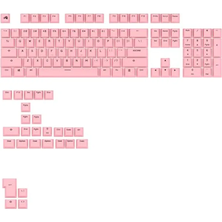 Glorious GPBT Basics Keycaps, ANSI Layout (US), PBT, Doubleshot - Potion Pink