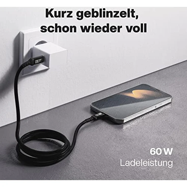 CABLETEX USB C zu Lightning Kabel, 2m MFi-zertifiziertes Ladekabel für iPhone und iPad, extrem haltbar, Nylonummantelung – Bild 4