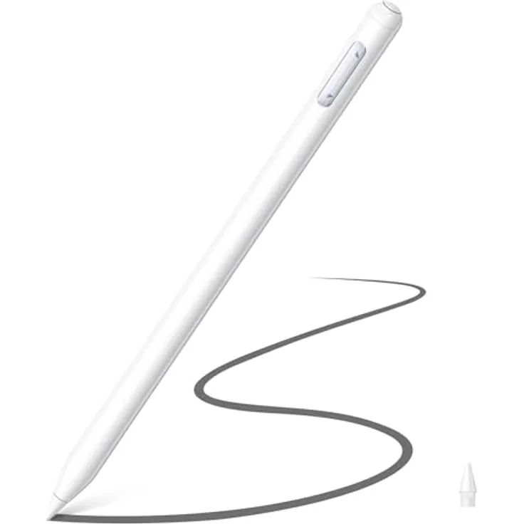 Baseus Smooth Writing 2 Stylus, aktiver Eingabestift für iPad mit austauschbarer Spitze und Neigungssteuerung – Weiß