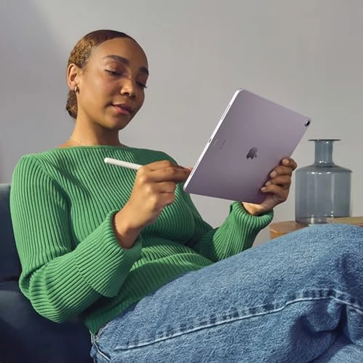 Apple 11" iPad Air 2024 (M2): Liquid Retina Display, 12 MP Querformat Frontkamera/12 MP Rückkamera, Touch ID, Batterie für den ganzen Tag – WLAN 6E, 256 GB, Violett – Bild 4