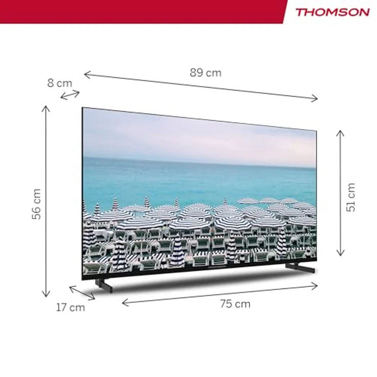 Thomson 40 Zoll (101 cm) Easy TV Full HD LED Fernseher 40FD2S13 - 2023, Triple-Tuner, rahmenloses Design, beleuchtete Fernbedienung, 3-jährige Garantie – Bild 2