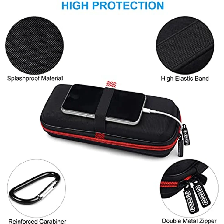 SKYNEW Powerbank Tasche Kompatibel mit Anker Power Core 26800 / RAV Power 26800/20100/20000, Wasserfestes EVA Material, Schwarz – Bild 4