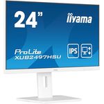iiyama Prolite XUB2497HSU-W2 60,5cm 23,8" IPS LED-Monitor Full-HD 100Hz HDMI DP USB2.0 Slim-Line Höhenverstellung Pivot Adaptive Sync weiß