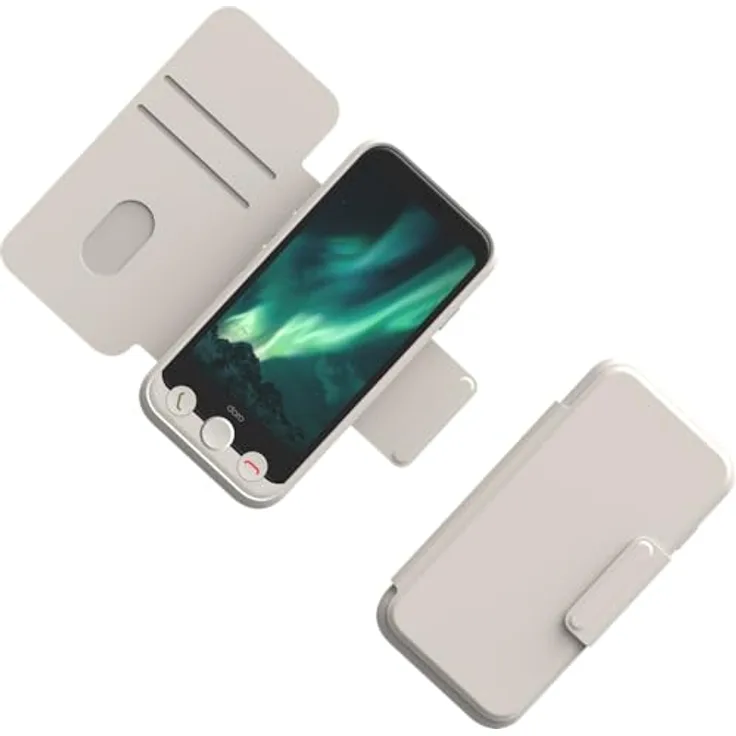 Doro Aurora A10 Wallet Case, Handyhülle in Bone-Farbe für optimalen Schutz und Funktionalität