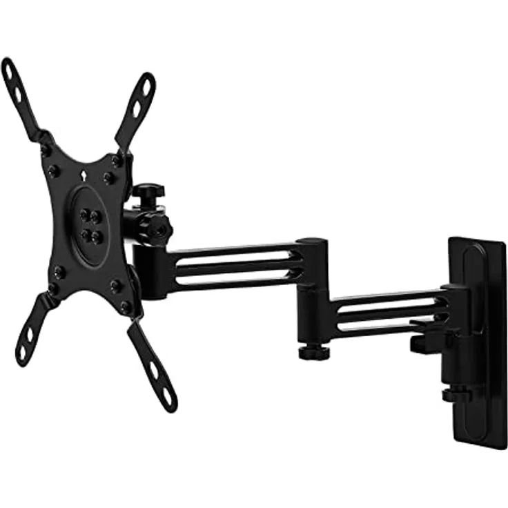 SOTECH TV Wandhalterung WH-03-43, 2-armig, drehbar, neigbar, für 13-43 Zoll Bildschirme, Tragkraft bis zu 15 kg, VESA-kompatibel, schwarz, mit Kabelmanagement