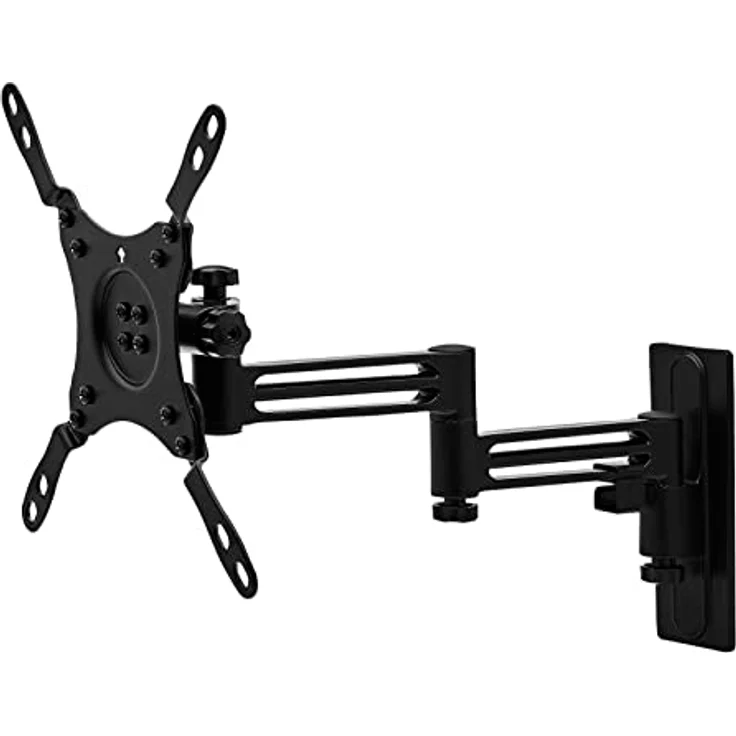 SOTECH TV Wandhalterung WH-03-43, 2-armig, drehbar, neigbar, für 13-43 Zoll Bildschirme, Tragkraft bis zu 15 kg, VESA-kompatibel, schwarz, mit Kabelmanagement – Bild 1