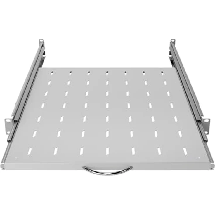 STALFLEX Server Netzwerkschrank 19 Zoll 1U 550mm, Hochbelastbarer Stahl, Ausziehbares Belüftetes Rackmontage Kragarmtablett, 19 Zoll Fachboden – Bild 5