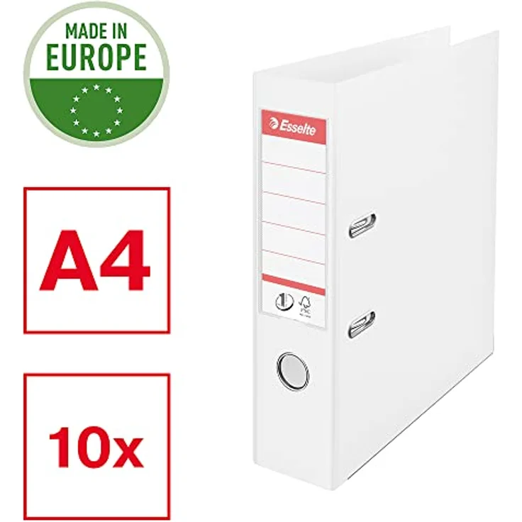 ESSELTE Aktenordner, für Format A4, PP, Rückenbreite 75 mm – Bild 2