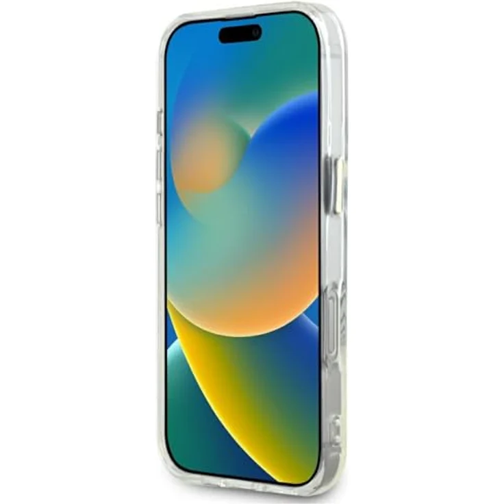 CG MOBILE Guess IML Metal Colored Circle Classic Logo Hülle, kompatibel mit MagSafe für iPhone 16 Pro Max, Weiß, Hartschalenkoffer aus TPU/PC – Bild 5