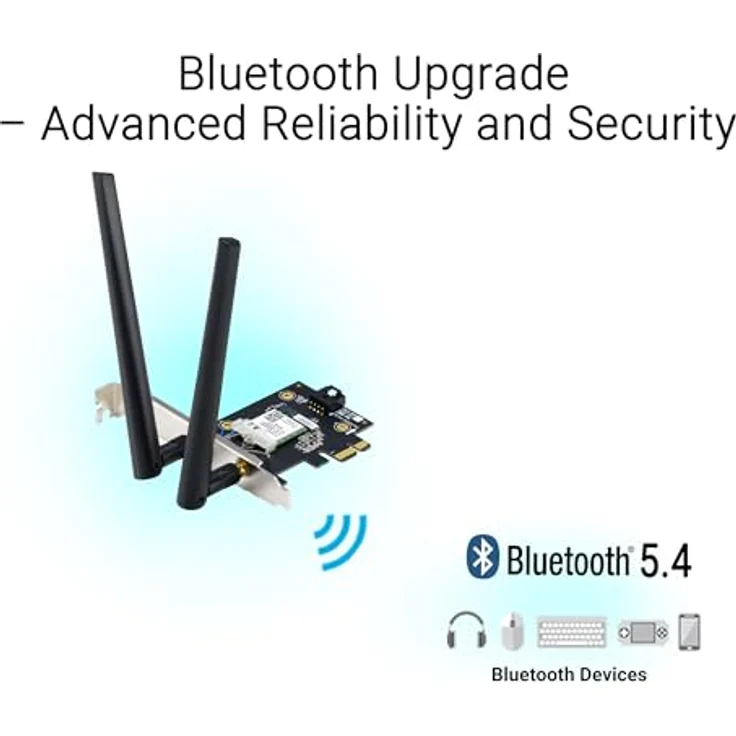 ASUS BE6500 Triband WiFi 7 PCI-E Adapter (802.11be Bluetooth 5.4, WPA3 Netzwerksicherheit, OFDMA und MU-MIMO, Multi-Link Operation) – Bild 4