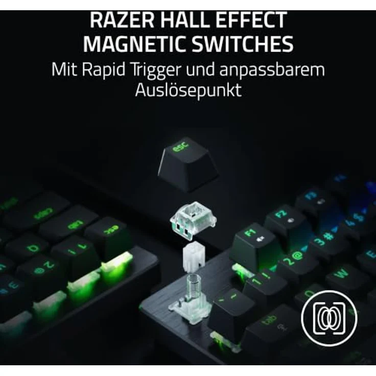 Razer Huntsman V3 HE Magnetic Mini 65%, Kabelgebundene Gaming-Tastatur mit 8KHz Polling-Rate, RGB-LED, magnetischen Schaltern, Schwarz – Bild 3