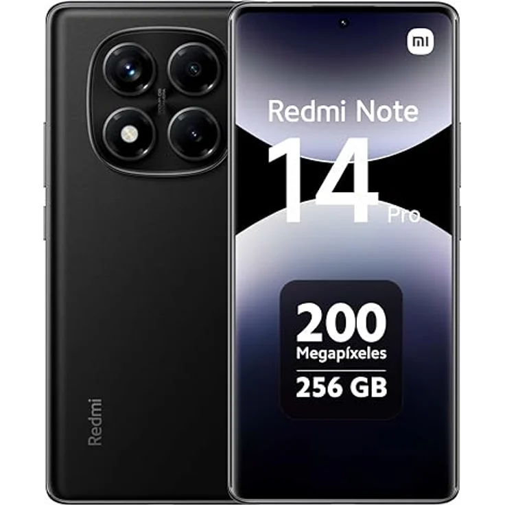 Xiaomi Redmi Note 14 Pro 4G 8 GB RAM 256 GB 6,67 Zoll Rhythm Eye Protection Fingerprint Unlock 50 Million Pixel / Dual Card Dual Standby / NFC, 45 W, Wired Fast Charging, Midnight Black Smartphone – Bild 1