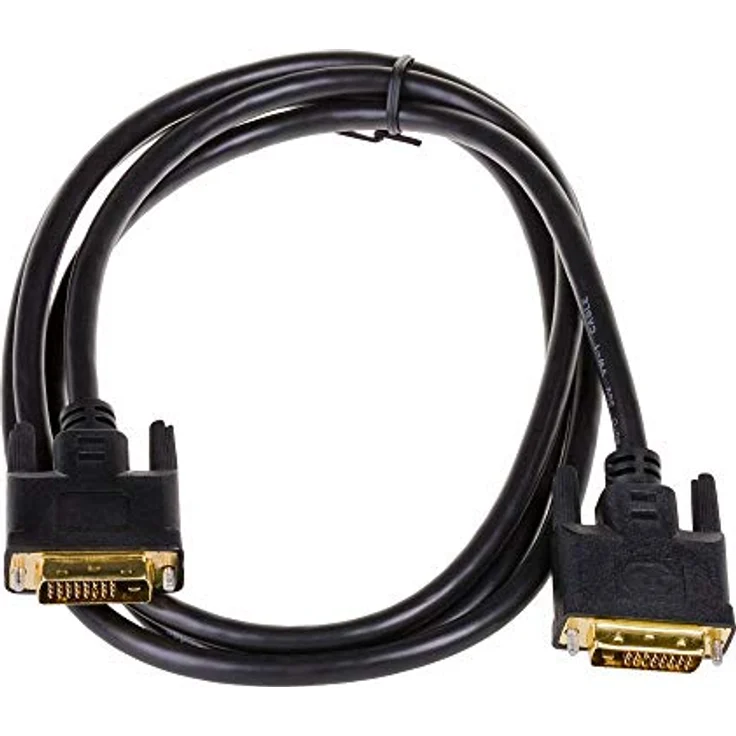 AKYGA AK-AV-06 DVI 24+1 Pin Kabel Dual Link, Full HD Stecker auf Stecker, 1.8m, schwarz, mit Ferritfilter – Bild 1