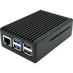 BerryBase PC-Gehäuse Full Armor Gehäuse für Raspberry Pi 5, Schwarz, aus Aluminium, stabiler Aufbau, effiziente Wärmeableitung