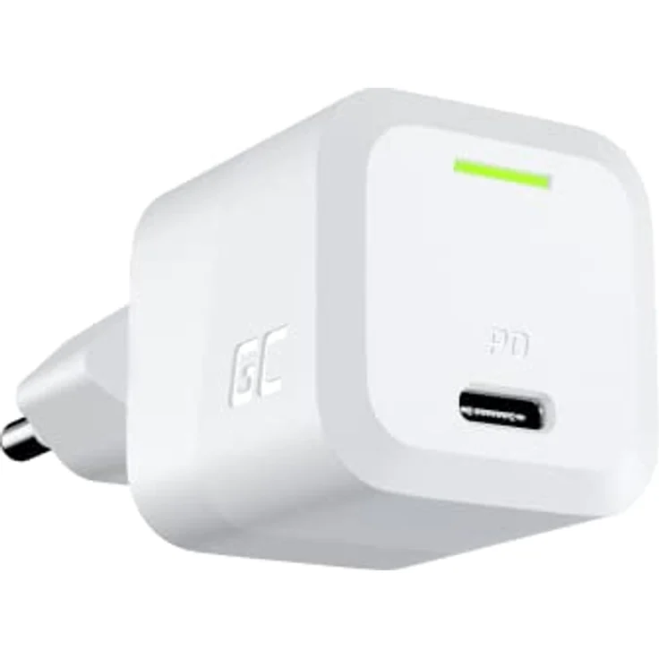 Green Cell Weißes Ladegerät PowerGaN PD 33W mit 1X USB-C PowerDelivery QC 3.0 Netzteil mit GaN Tech, Wandladegerät kompatibel mit PPS, Samsung AFC, für Laptops, MacBook, iPhone, Nintendo Switch – Bild 4