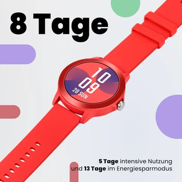 SPC Smartee Duo Vivo, 42 mm Smartwatch mit 1,27 Zoll IPS-Touchscreen, IP68 wasserdicht, Gesundheits- und Aktivitätssensoren, Bluetooth und 290 mAh Akku – Bild 5