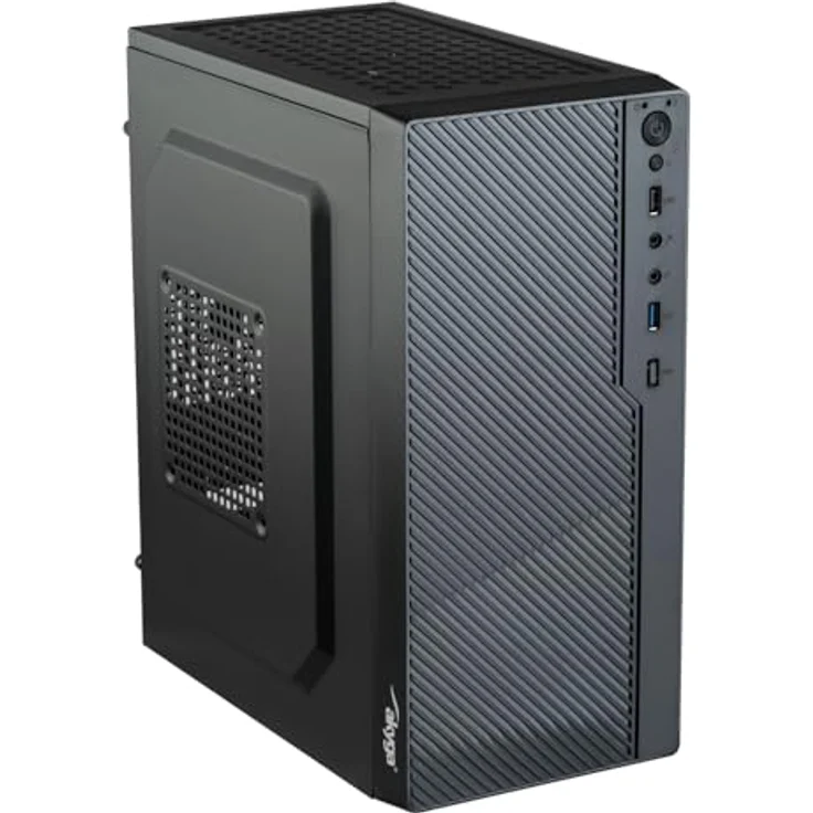 Akyga AK36BK, Micro Tower PC-Gehäuse in Schwarz, kompatibel mit Micro ATX, Flex ATX und Mini ITX, Platz für 3 Festplatten, 2 x USB 3.0/2.0 Anschlüsse – Bild 5