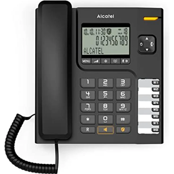 Telefone mit Kabel Marke ALCATEL Modell TELEFON Tischplatte T78 Schwarz – Bild 1