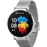 Garett Verona Smartwatch (Silber/Stahl) mit AMOLED-Bildschirmtechnologie und IP67 Wasserschutz