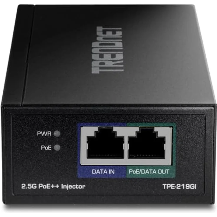 TRENDnet TPE-219GI 2,5G PoE++-Injektor, 90 W PoE++, 30 W PoE+, 15,4 W PoE, IEEE 802.3 bt /802.3at/802.3af-konform, Metallgehäuse, bis zu 100 m (328 Fuß), Schwarz – Bild 5