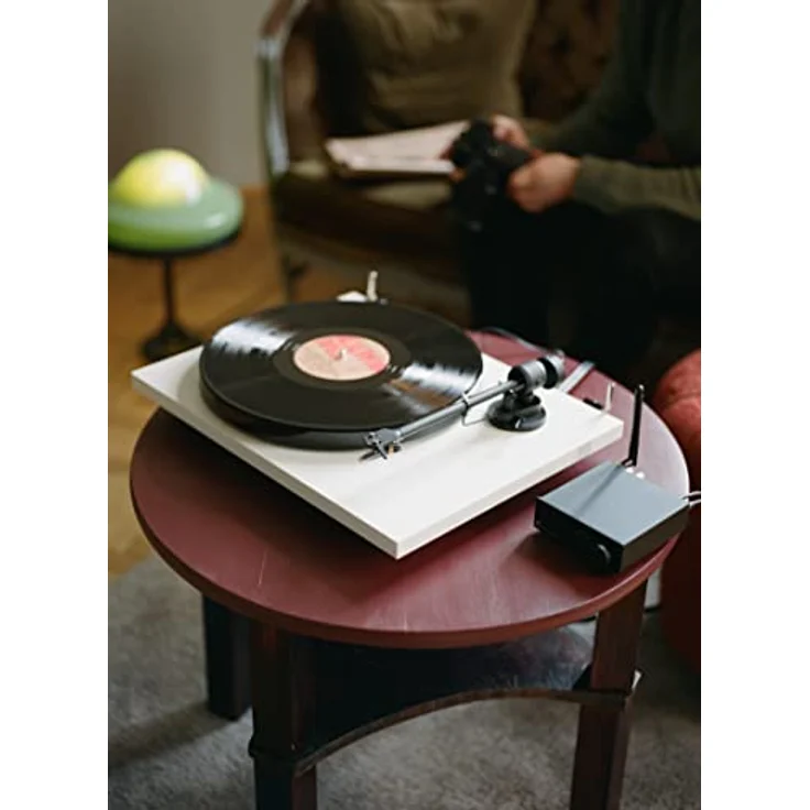 Pro-Ject E1, Plug & Play Einsteiger Plattenspieler mit OM5e System und elektronischer Geschwindigkeitsumschaltung (Weiß) – Bild 4