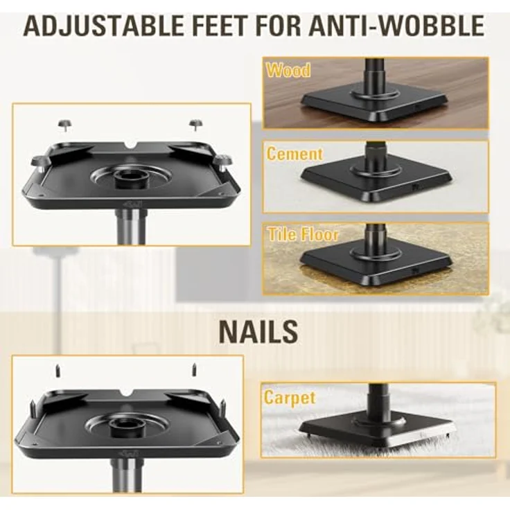 Mounting Dream Lautsprecherständer Bücherregal Lautsprecherständer für Universal Sat-Lautsprecher, 2er Set für Bose Polk JBL Sony Yamaha und andere - 11 lbs Kapazität – Bild 6