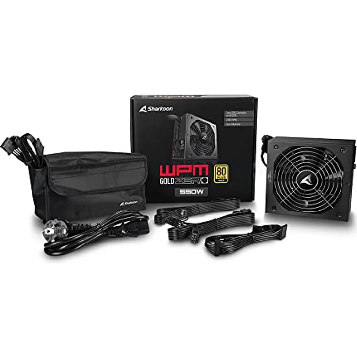 Sharkoon WPM Gold Zero 550W, 80 Plus Gold, Semimodular – Bild 3