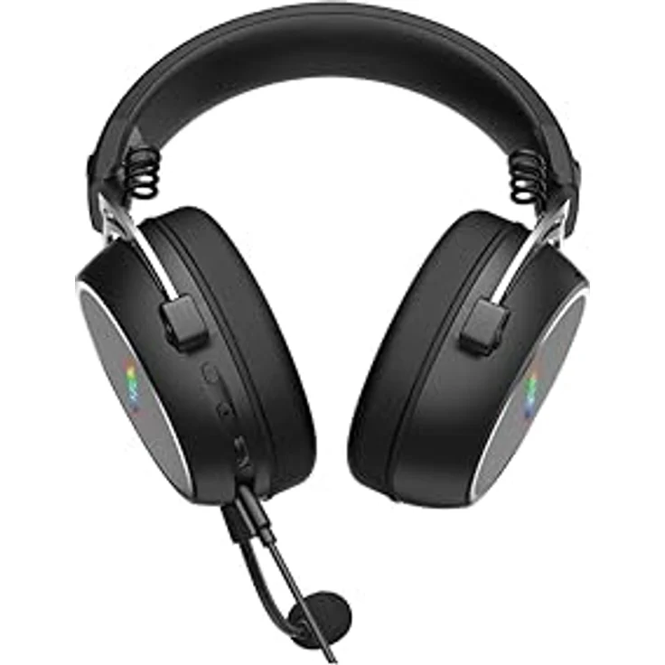 HATOR Hypergang 3 USB, Gaming Kopfhörer mit kabelgebundener und kabelloser Verbindung, 10 - 44000 Hz, integrierte Rauschunterdrückung, ergonomisches Design, Schwarz – Bild 7