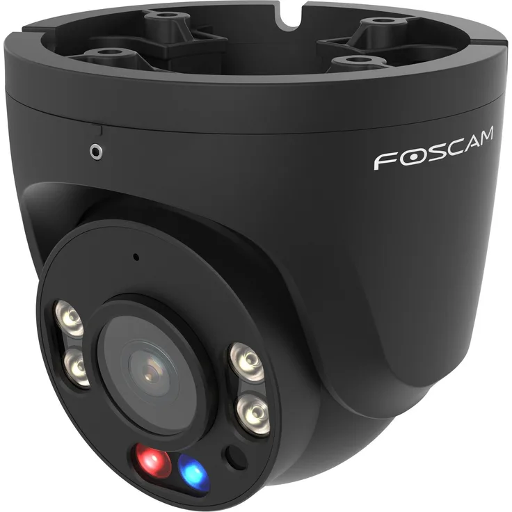 Foscam W5EP 5MP POE IP-Überwachungskamera, 3K QHD, wetterfest IP66, Nachtsicht bis 30m, schwarz