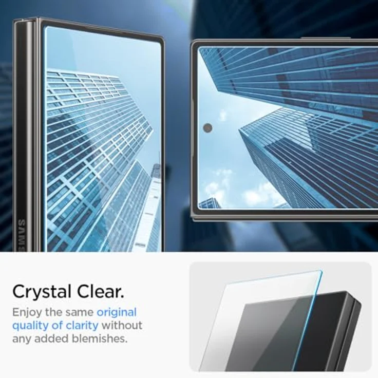 Spigen Glas.tR EZ Fit Schutzfolie für Samsung Galaxy Z Fold 6, 2 Stück, Kratzfest, Hüllenfreundlich, Touch reaktiv – Bild 5