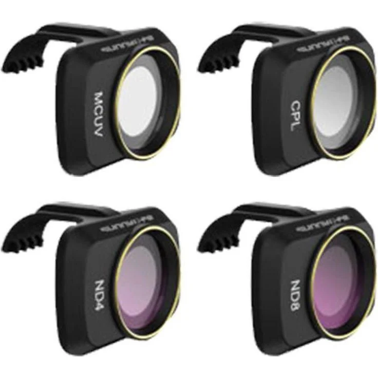 Sunnylife MM-FI9257, Drohnenfilter Set für DJI Mini 2 und Mini 2 SE, 4 CPL ND4/8 UV Filter, robustes Design, schnelles Montagesystem – Bild 1