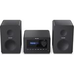 SHARP XLB520D HI-FI-Soundsystem Kompaktanlage (40 Watt, digitales Radio mit DAB+ und FM-Tuner, Bluetooth), schwarz