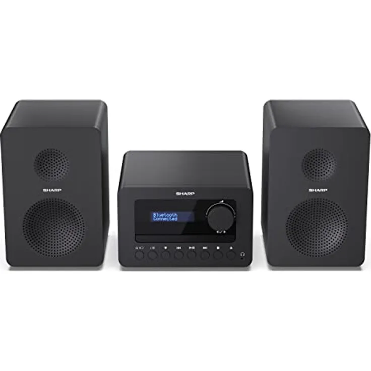 SHARP XLB520D HI-FI-Soundsystem Kompaktanlage (40 Watt, digitales Radio mit DAB+ und FM-Tuner, Bluetooth), schwarz