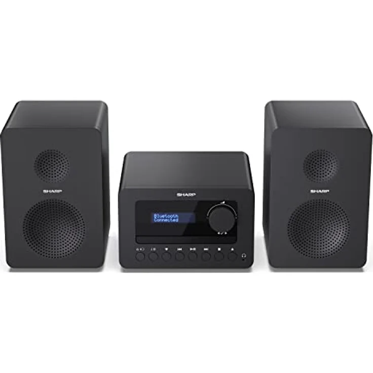 SHARP XLB520D HI-FI-Soundsystem Kompaktanlage (40 Watt, digitales Radio mit DAB+ und FM-Tuner, Bluetooth), schwarz – Bild 1