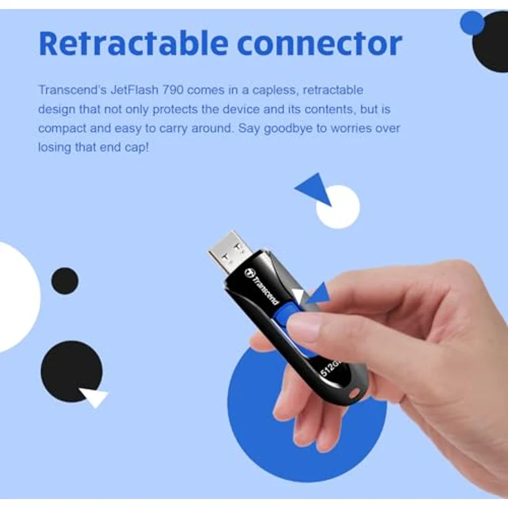 Transcend 64GB JetFlash 790 USB 3.1 Gen 1 USB Stick TS64GJF790K – Bild 3